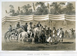 Soldati giapponesi a Yukuhama, Giappone, c1845