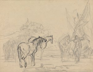 Cartone per "Gulliver che lascia la terra degli Houyhnhms" da Sawrey Gilpin