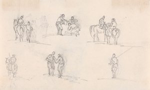 Sei studi di figure a cavallo