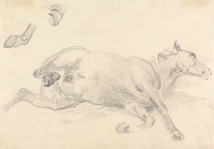 Studio di un cavallo sdraiato da Sawrey Gilpin