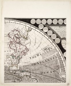 Una nuova e corretta mappa del mondo (sezione), c.1774 da Sayer & Bennett