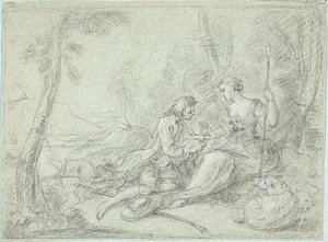 Pastore e Pastora da Sébastien Le Clerc the Younger