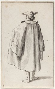 Uomo in piedi visto da dietro da Sébastien Le Clerc the elder