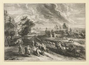 Veduta di Malines, dalla serie dei Grandi Paesaggi da Schelte Adams Bolswert