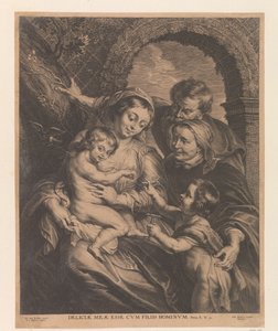 Sacra Famiglia con un cardellino da Schelte Adamsz. Bolswert