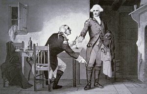 Traditore americano: il generale Benedict Arnold istruisce Andre a nascondere documenti nel suo stivale da School American