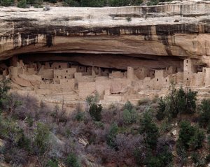 Vista del sito del palazzo della scogliera da School Anasazi