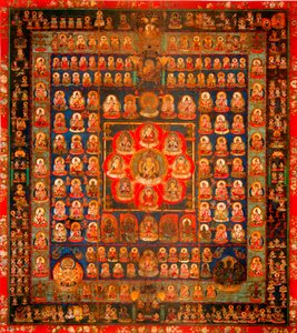 Buddhismo: mandala taizokai (Garbhadhatu) detto del Mondo della matrice da School Asian