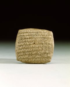 Antica tavoletta cuneiforme assira, dalla colonia mercantile di Kanesh in Cappadocia, che richiede il pagamento di conti scaduti, c.1900-1800 a.C.