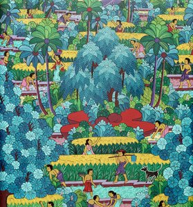 Pittura naïf tradizionale balinese, Indonesia XX secolo da School Balinese