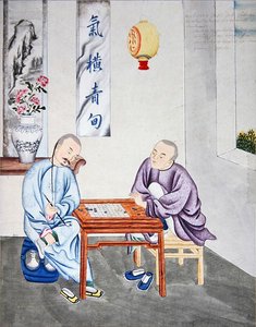 Un gioco di strategia in Cina, fine XVIII secolo
