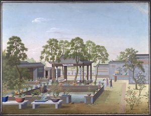 Disegno del giardino di un mercante cinese da School Chinese