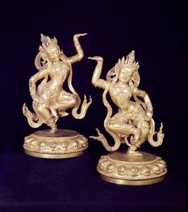 Bodhisattva, coppia di figure Husante
