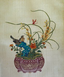 Arte cinese: fiori e uccelli