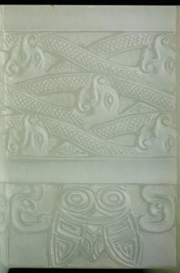 Dettaglio di un vaso arcaistico e coperchio, Tulu, periodo Qianlong (1736-95)