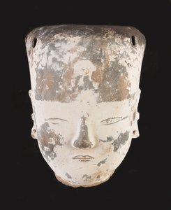Testa di una signora (terracotta con tracce di slip bianco e pittura) da School Chinese