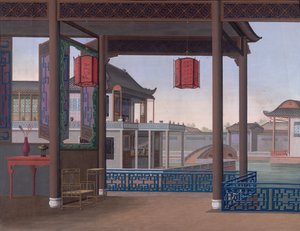 Casa di un funzionario cinese, c.1800-05 da School Chinese