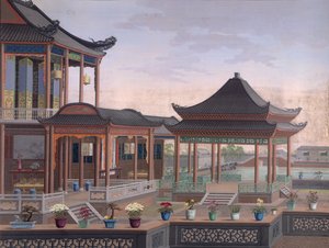Casa di un funzionario cinese, c.1800-05 da School Chinese