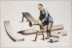 Come tagliare la sostanza della carta cinese (secondo un disegno cinese) - inizio XIX secolo