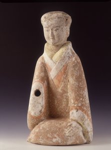 Dama di Corte. Cina, era Han occidentale (206 a.C. - 220 d.C.), statuetta in terracotta alta 60 cm