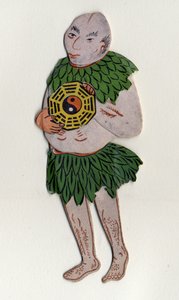 Uomo che simboleggia "Yin e Yang". Oggetto decorativo cinese. s.d. XIX secolo da School Chinese