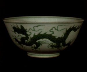 Ciotola del drago verde Ming, periodo Hong-hsi, c.1425-35