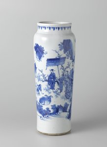 Rolwagen con figure in un paesaggio continuo da School Chinese