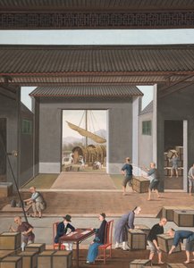 Produzione del tè, c. 1820 da School Chinese