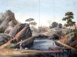 Veduta di una cava di roccia