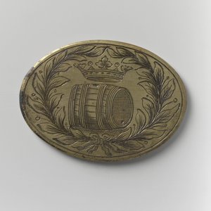 Gettone di presenza della Gilda degli importatori di birra di Amsterdam, c.1700 da School Dutch