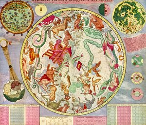 Carta stellare realizzata e pubblicata da C. Allard, Amsterdam da School Dutch