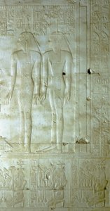ABYDOS: Tempio di Seti (Sethi) I per Osiride. Dee che accompagnano il Faraone. da School Egyptian