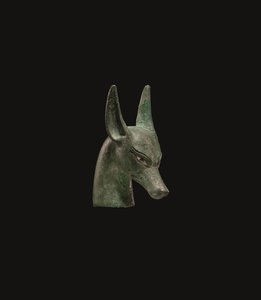 Finale di scettro egiziano in bronzo da School Egyptian
