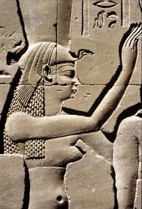 Antico Egitto, Scultura murale, Dea Iside, Tempio di Horus, Edfu, 237 - 57 a.C. da School Egyptian