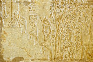 Antico Egitto, Incisione murale, Tomba di Petosiris, Tuna el Gebel, 300 a.C., Trasporto dell