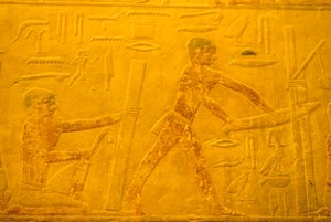 Antico Egitto, Scultura/pittura murale, Mastaba/Tomba di Ti, Saqqara, V dinastia, Falegnami che piallano e segano legno