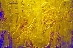 Antico Egitto, Scultura/pittura murale, Mastaba/Tomba di Ti, Saqqara, V dinastia, Commercio di merci al mercato