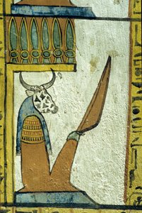 Antico Egitto, Pittura murale, Dio dalla testa di mucca dell