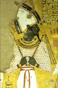 Antico Egitto, Pittura murale Tomba di Inherkhau, Tebe, Tomba dei Nobili, XX dinastia, Osiride, Dio dell