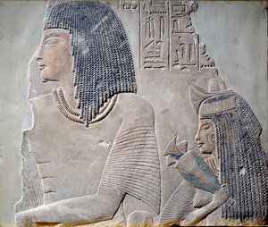 Arte egizia: Ieneminet e sua moglie Takha da School Egyptian