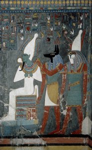 Luxor, Tebe: Valle dei Re, tomba di Horemheb (-1343 - -1314), faraone egiziano su cui appare la dea Iside da School Egyptian