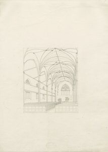 Burton-upon-Trent - Chiesa della Santissima Trinità (disegno, nd ?1820s)