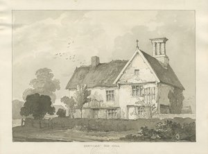 Chatcull Old Hall: disegno a penna e lavaggio da School English