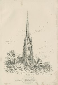 Chiesa di Clifton Campville: litografia, nd [?c 1870] da School English