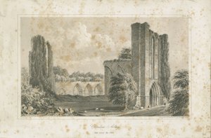 Abbazia di Croxden: litografia da School English