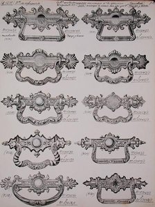 Battenti per porte, da un catalogo commerciale di beni domestici e accessori, c.1890-1910
