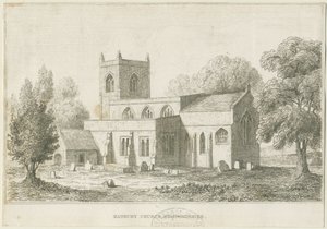 Chiesa di Hanbury: incisione, nd [c 1800]