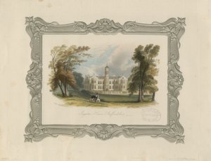 Ingestre Hall (incisione su acciaio, colorata a mano) da School English