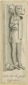 Cimitero di Leek - Cavaliere: incisione, nd [?XVIII sec]