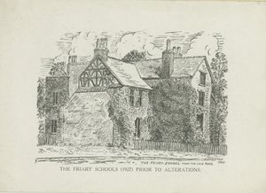 Lichfield - Friary Schools: incisione a linee